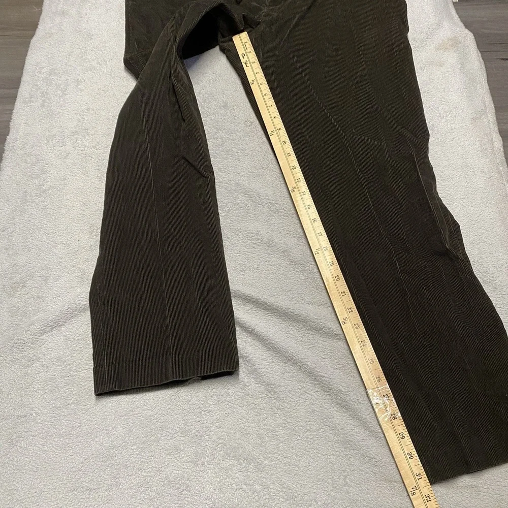 Lauren Ralph Lauren Corduroy Pants Mens 38x31 Chocolate Brown Flat Front Preppy